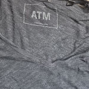ATM Anthony Thomas Melillo Charcoal V-Neck Tee